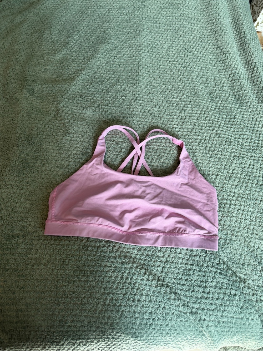 Lululemon Light Pink Strappy Sports Bra